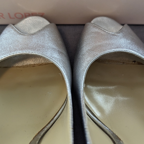 JLo Carleigh Sillea Silver Leather wedges - Picture 6 of 9